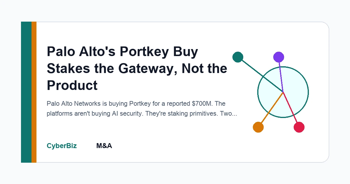 Editorial technical diagram for Palo Alto's Portkey Buy Stakes the Gateway, Not the Product