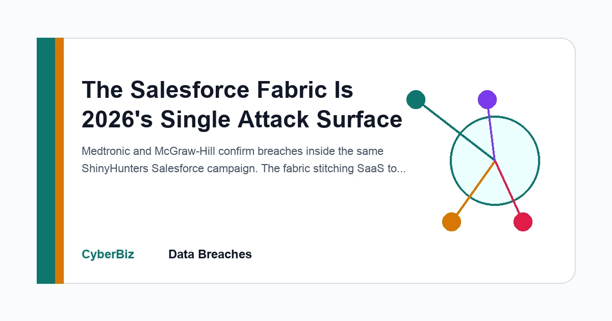 Editorial technical diagram for The Salesforce Fabric Is 2026's Single Attack Surface